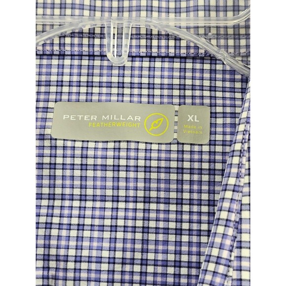 GC Men's XL Peter Millar Featherweight Short Sleeve button Up Dress Shirt Top - Picture 2 of 8